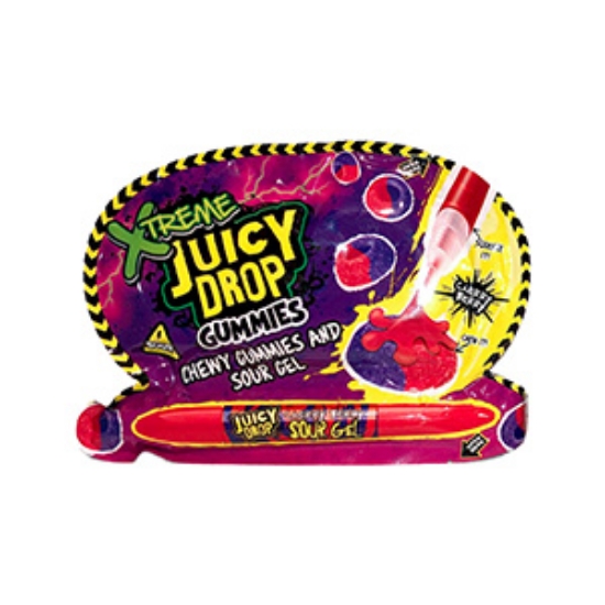 Picture of Bazooka Juicy Drop Pop Gummies Xtreme x12
